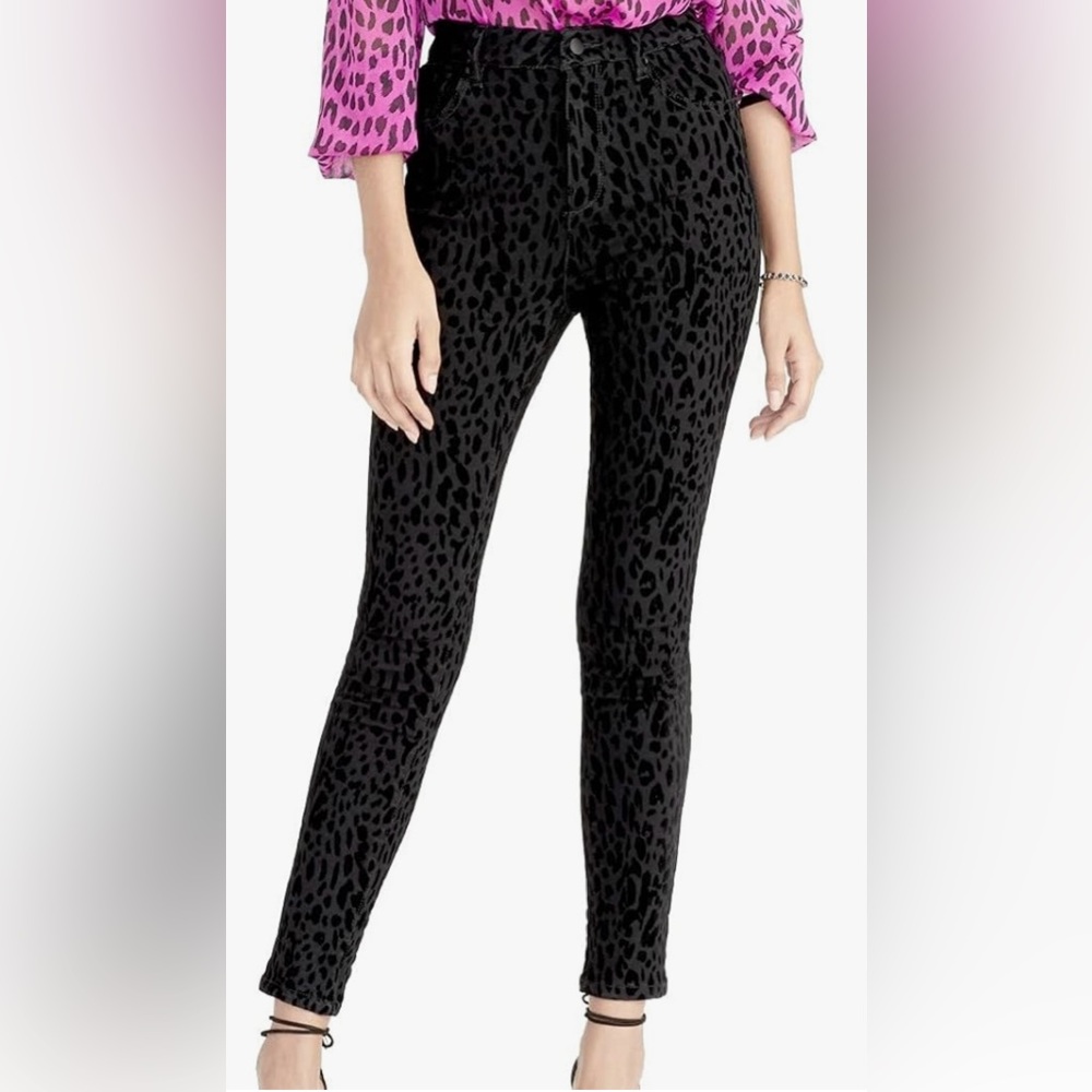 Montego Black Leopard Jeans Size 42